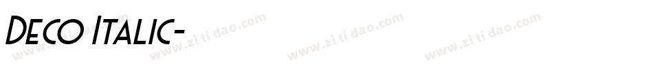 Deco Italic字体转换